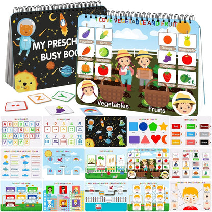 Montessori Busy Book | 30-Theme Preschool Learning Binder 📚
