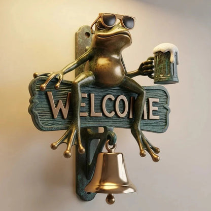 🏆Flash Sale⚡ 50K+ SOLD!🐸 Chill Frog WELCOME Doorbell