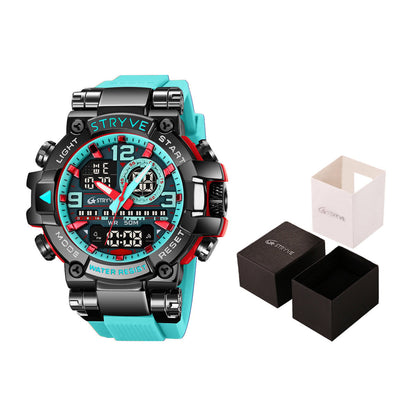 🔥Colourful Men's Digital Sports Waterproof Dual-Screen Electronic Watch