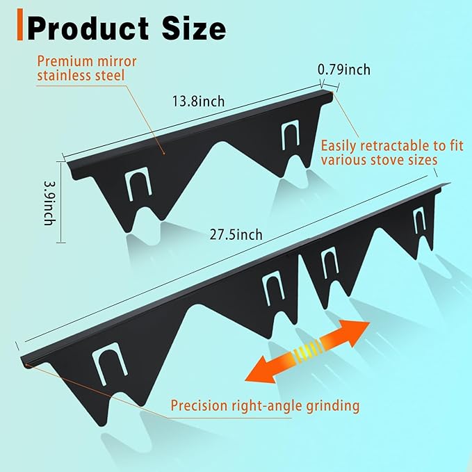 🔥Factory Direct Sale 49% OFF-🎁Retractable Stainless Steel Stove Gap Covers