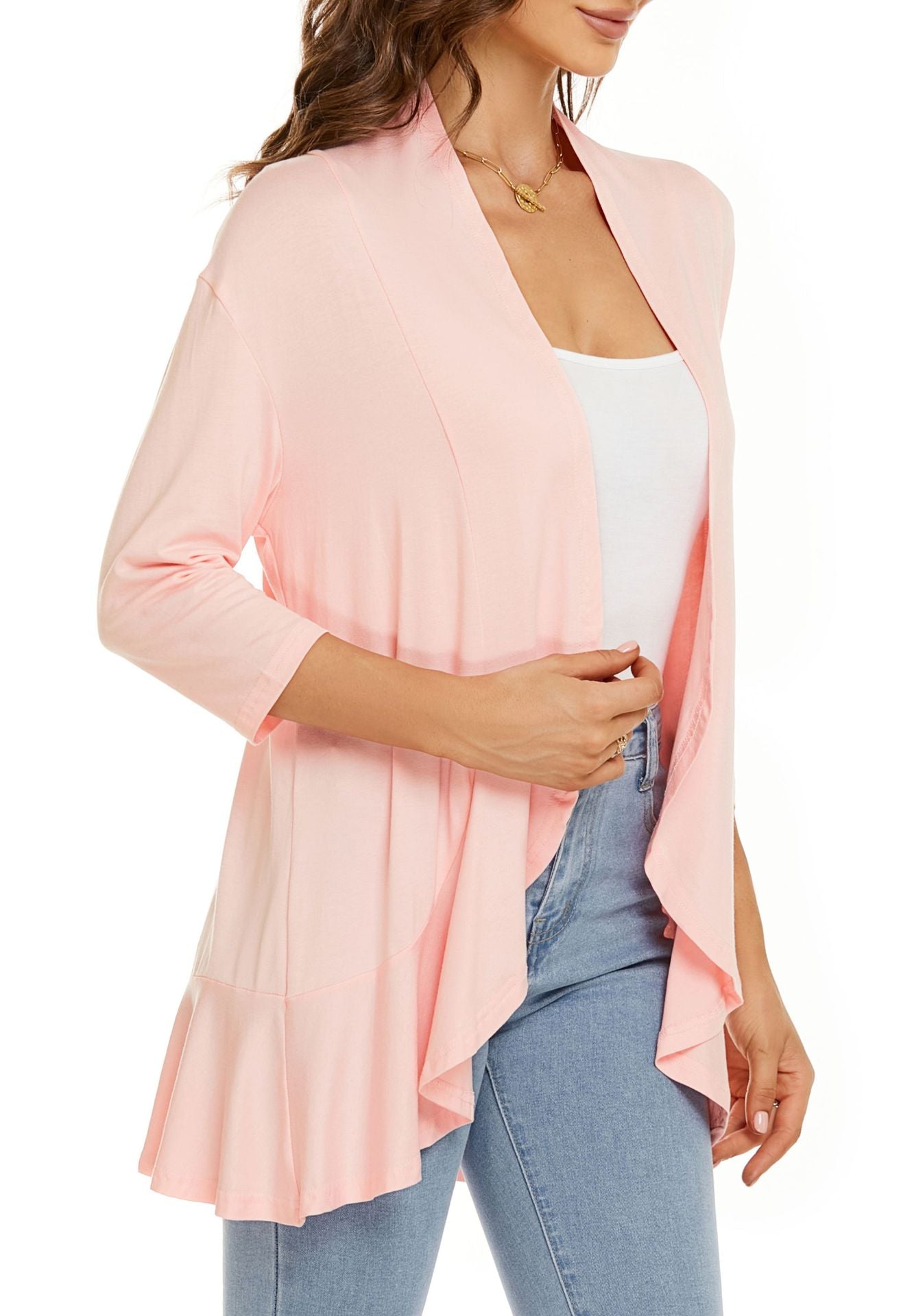 Women's Casual Lightweight Open Front 3/4 Sleeve Cardigans (🔥Same as in the video)
