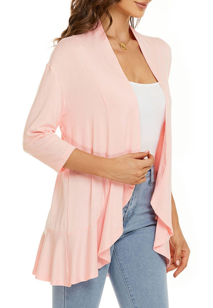 Women's Casual Lightweight Open Front 3/4 Sleeve Cardigans (🔥Same as in the video)