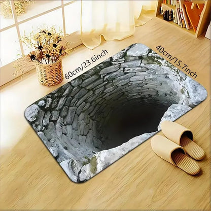 🔥Visual Illusion Endless Abyss Pattern HD Printed Non-Slip Doormat😃