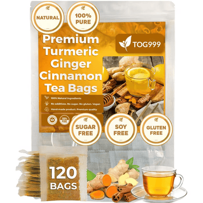 🔥Last day clearance💝100% Natural Turmeric Ginger Cinnamon Tea