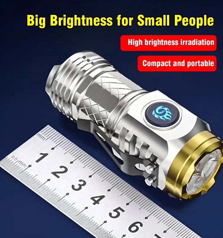🔥Hot Sale 49%OFF - ⚡️Three-eyed Monster Mini Flash Super Power Flashlight