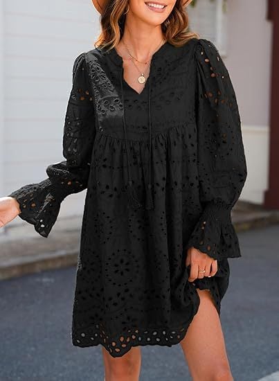 A Line Hollow Out Lace Ruffle Party Dresses (Buy 2 Free Shipping)