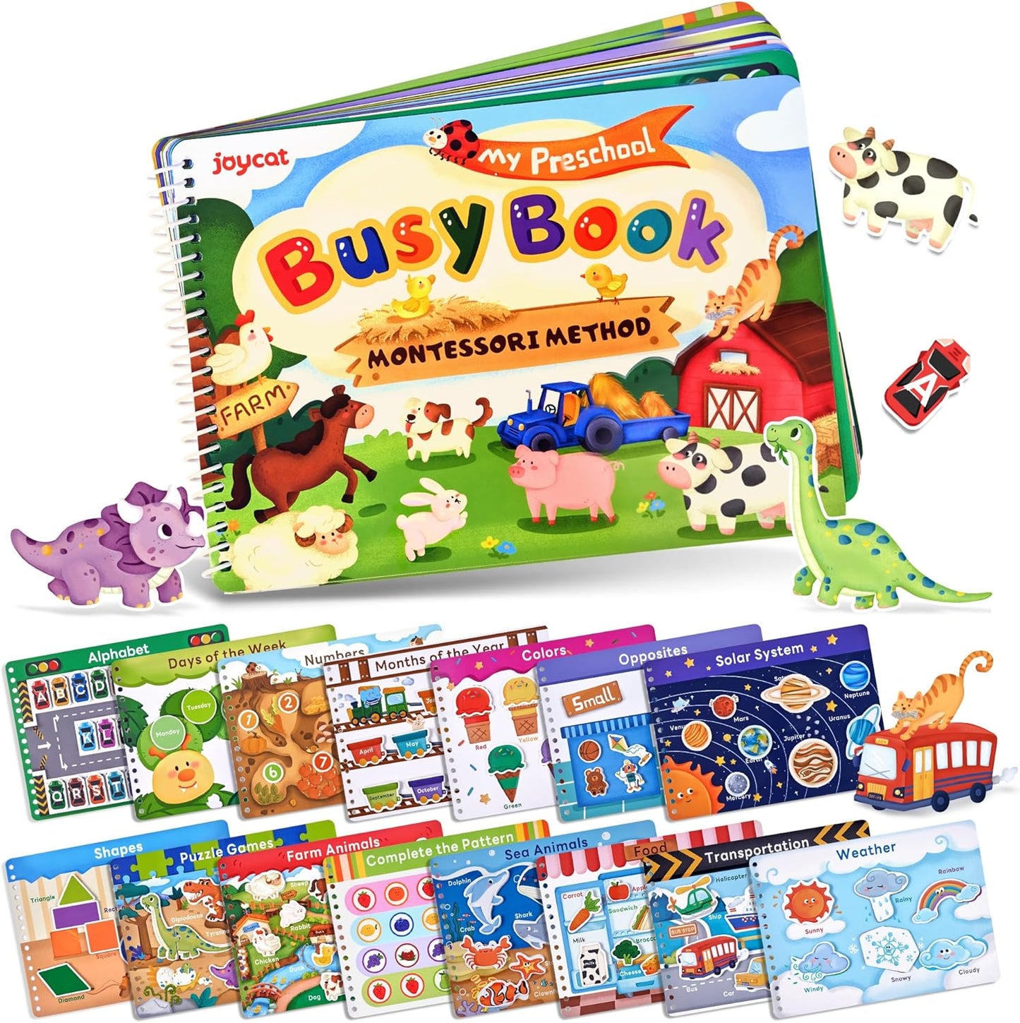 Montessori Busy Book | 15-Theme Preschool Learning Binder 📚