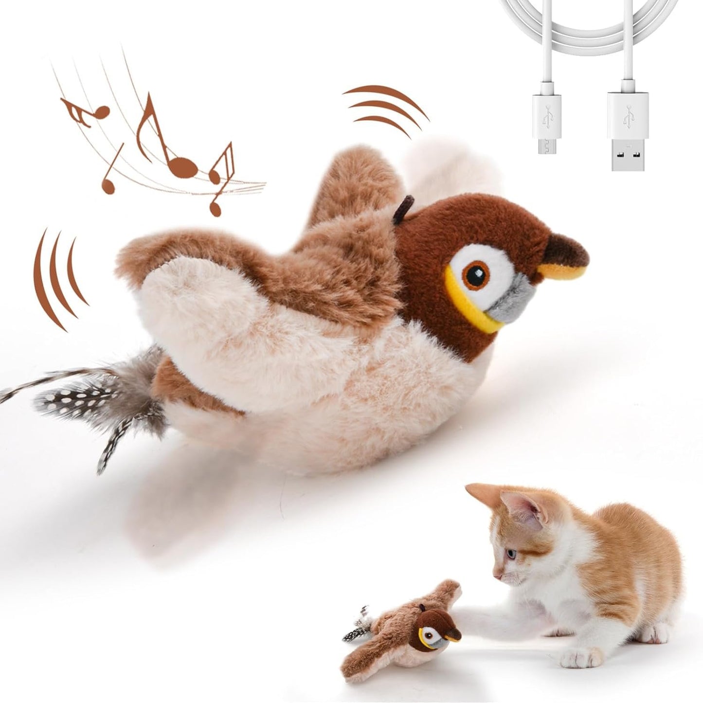 🔥Hot Sale 49% OFF - 🐾Interactive Chirping Bird Cat Toy