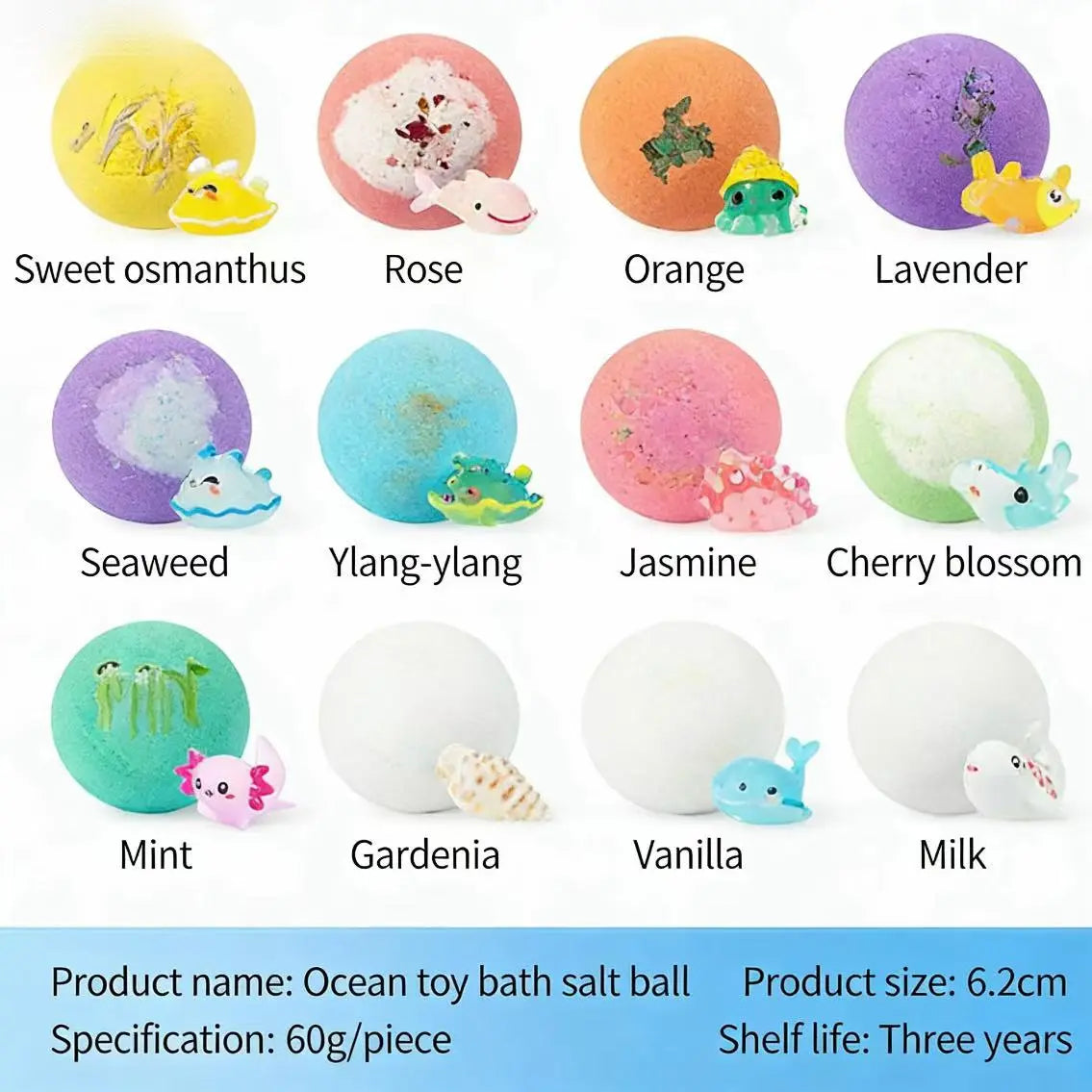 🛁Magical Surprise Bath Bombs for Kids | 12-Pack Gift Set with Hidden Toys✨