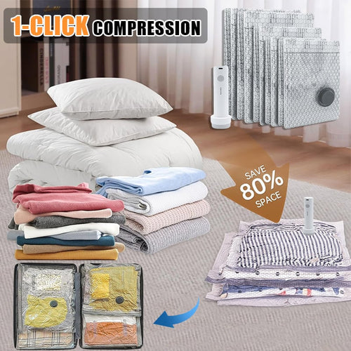 🔥 Cordless Travel Vacuum Storage Compression Bag Set✈️