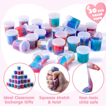 ⏰ Clearance ends in 24 hours! 💥 30 Packs Galaxy Slime With Cards for Kids