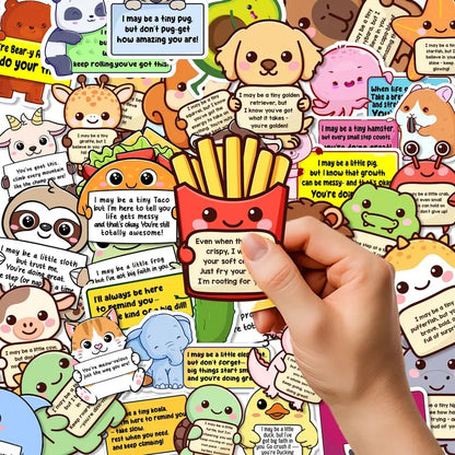 😻Positive Emotional Support Buddies Stickers – 🤗Inspirational, Waterproof & No Residue💕