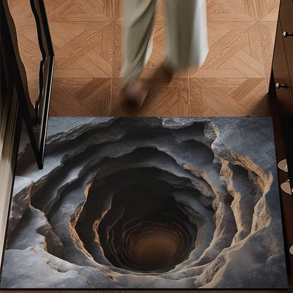 🔥Visual Illusion Endless Abyss Pattern HD Printed Non-Slip Doormat😃