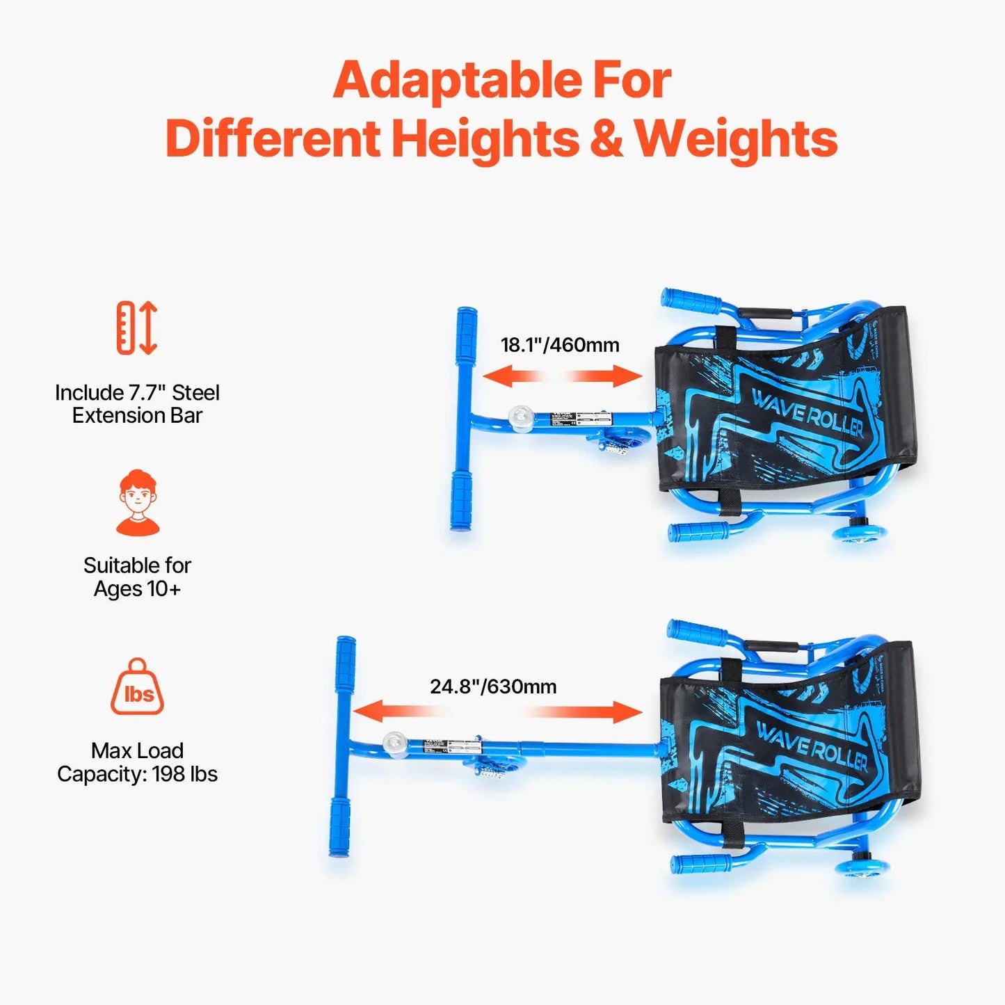 Drifting Wiggle Scooter | Heavy-Duty Swing Ride-On (Up to 90kg) 🛴