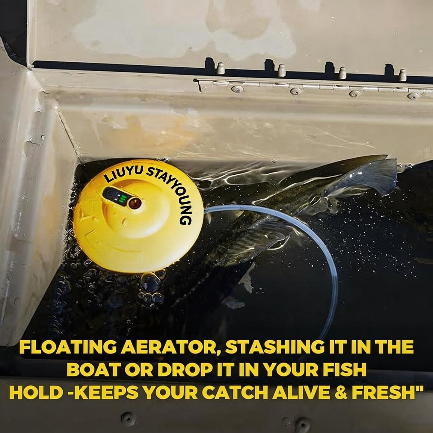 🏆Flash Sale⚡ 50K+ SOLD!IPX7 Floating & Rechargeable Bait Bucket Aerator