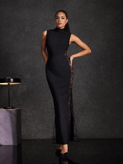 Bastian Sleeveless Lace Bandage Maxi Dress