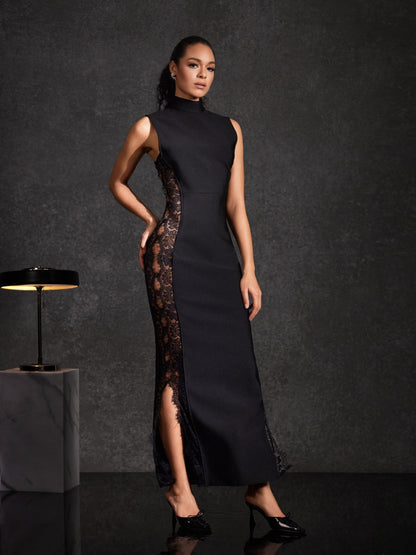 Bastian Sleeveless Lace Bandage Maxi Dress