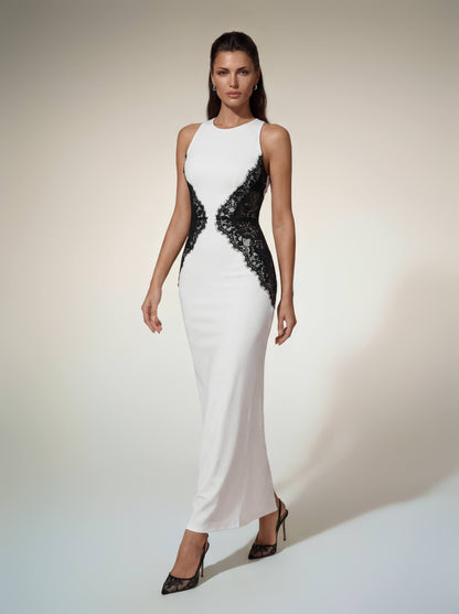 Halterneck Lace Maxi Dress