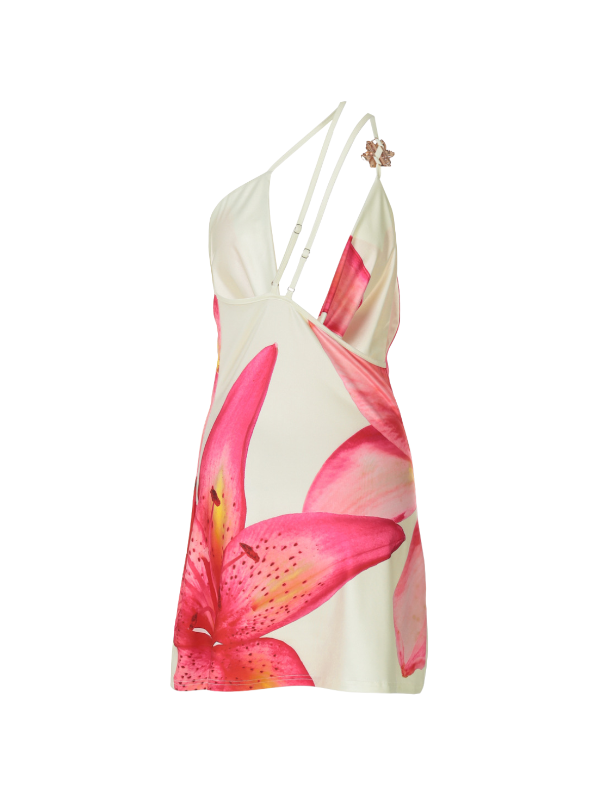 Charbel Cowl Neck Floral Mini Dress