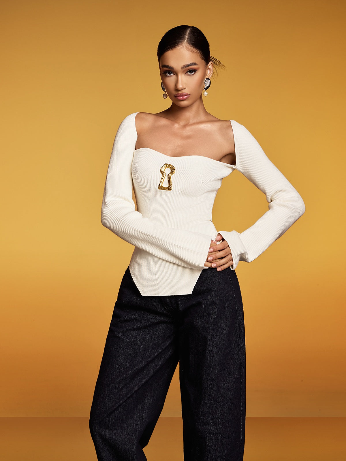 Evolia Long Sleeve Knitted Top