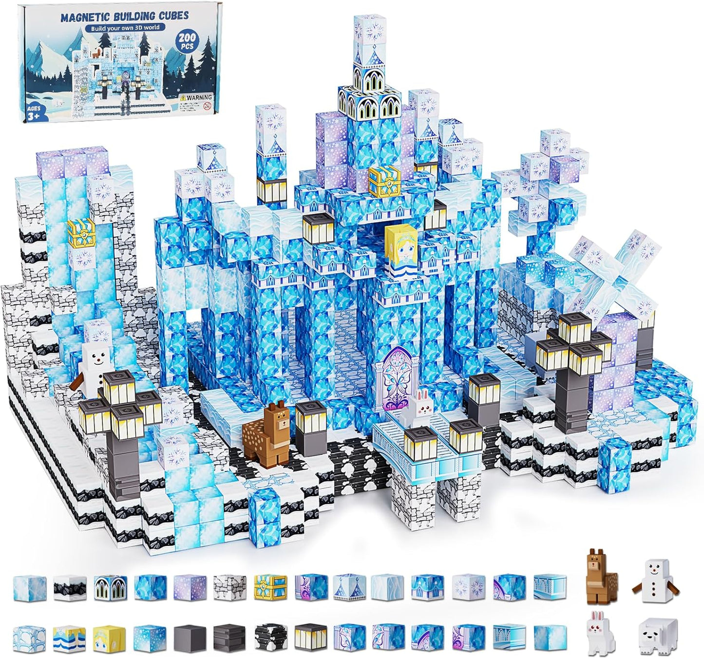 Pixel World Magnetic Blocks | 3D Building Set (Minecraft Style) 🧱