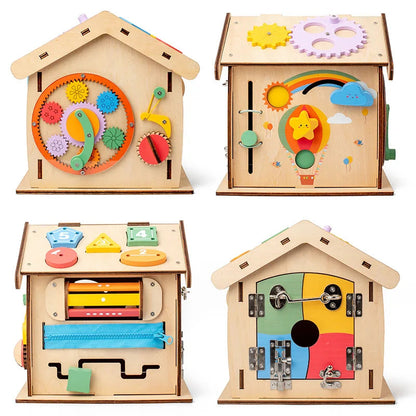 Wooden Busy Board House