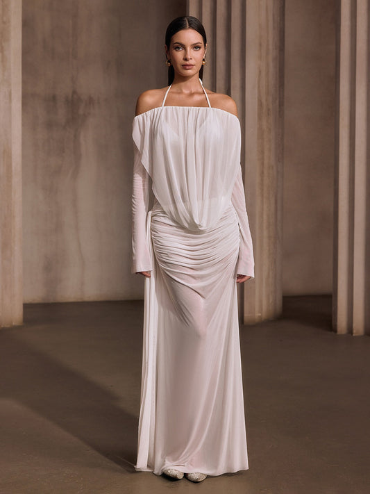 Uxoryx Off Shoulder Mesh Three Piece Set