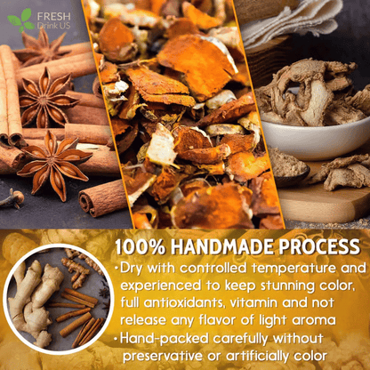 🔥Last day clearance💝100% Natural Turmeric Ginger Cinnamon Tea