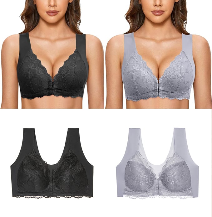 New Year Sale, Only $8.49 Each!🔥Full Coverage Front, Closure Support Bra Comfort & Sleep Bra💖