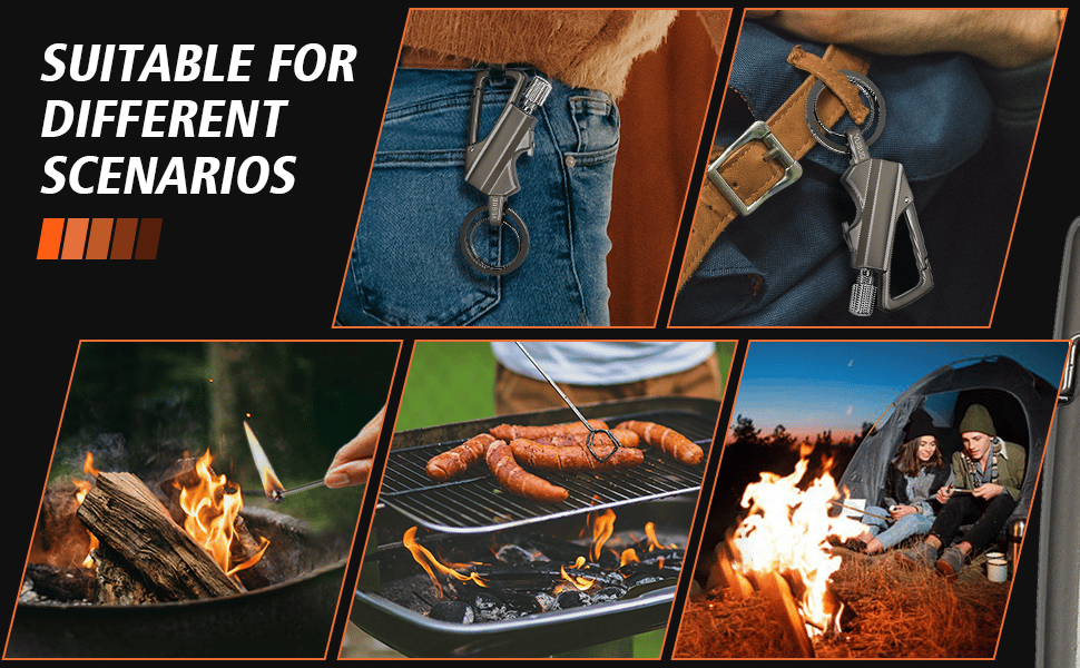 ✨Today 49% OFF - Permanent Match Infinity Lighter with Multitool Keychain Bottle Opener