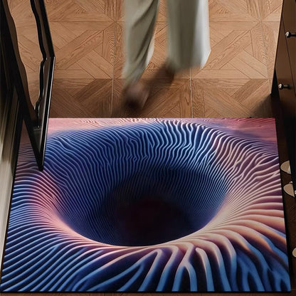 🔥Visual Illusion Endless Abyss Pattern HD Printed Non-Slip Doormat😃