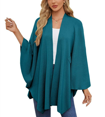 🔥LAST DAY SALE 57% OFF - Elegant Shawl Wraps Soft Open Front Poncho Sweater (30% cashmere)