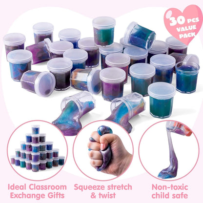 ⏰ Clearance ends in 24 hours! 💥 30 Packs Galaxy Slime With Cards for Kids