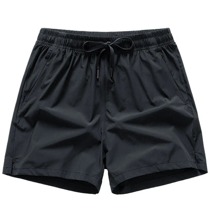Men's Zipper Pocket Shorts, Regular Fit Casual Drawstring Waist Shorts
