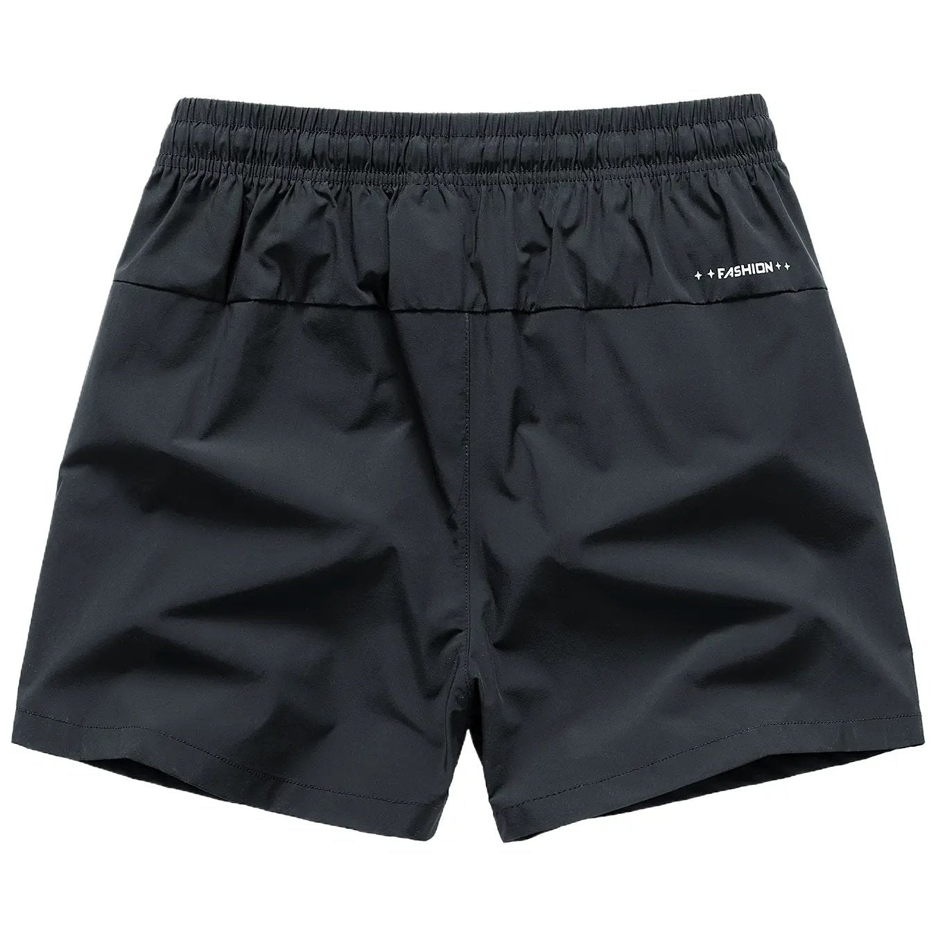 Men's Zipper Pocket Shorts, Regular Fit Casual Drawstring Waist Shorts