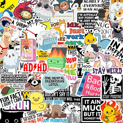 ✨This Week's Special Price $15.99!Set of 130 Pcs Funny Saying Stickers