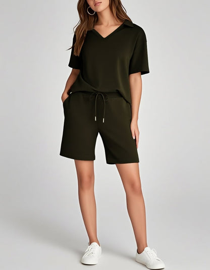 🔥Women's Summer 2-Piece Set - Lightweight & Breezy Short-Sleeve & Shorts Set