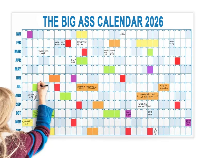 🔥NEW YEAR 46% OFF SALE📅The Big ASS## Calendar 2026 - Design Your Amazing 2026!🏃