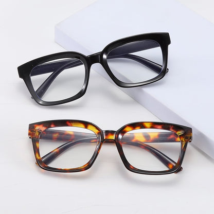 🎁Buy 1 Get 3 Packs✨👓Tortoiseshell Reading Glasses – Blue Light Blocking Oversized Square Readers