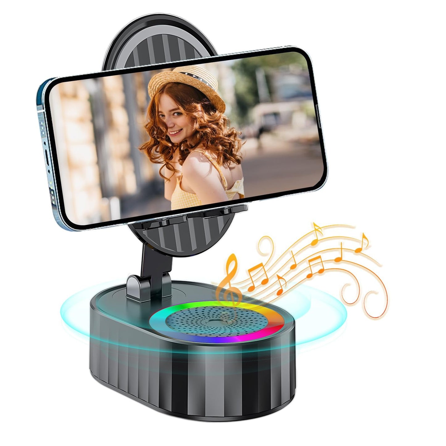 🔥2026 Upgraded Cell Phone Stand with Induction Speaker/Power Bank/Atmosphere Light