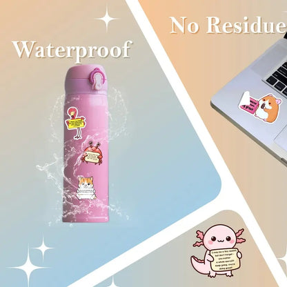 😻Positive Emotional Support Buddies Stickers – 🤗Inspirational, Waterproof & No Residue💕