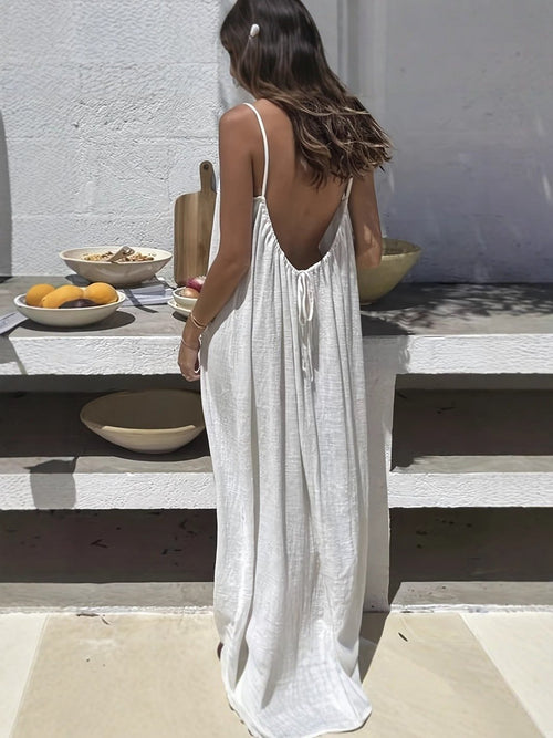 🔥TODAY 49% OFF - 💃Backless Spaghetti Strap Maxi Dress