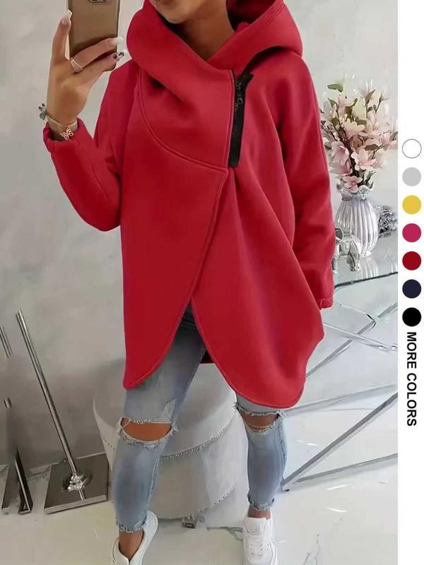 🔥Last Day 60% OFF - Women's Plus Size Hooded Sweatshirt, Half-zip Fashion Design💕 Buy 2 Free Shipping!