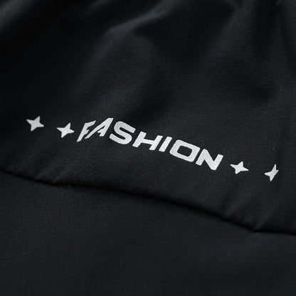 Men's Zipper Pocket Shorts, Regular Fit Casual Drawstring Waist Shorts