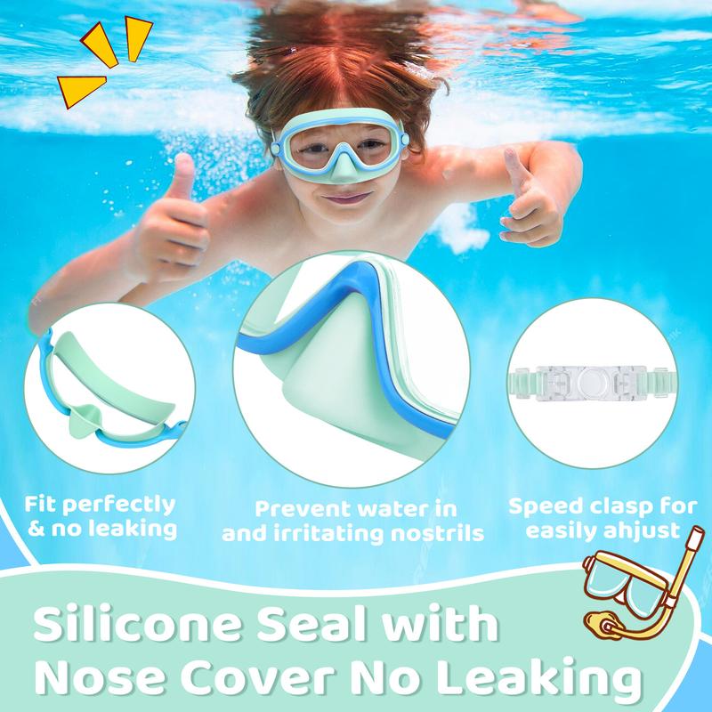🏊‍♀️ Buy 1 Get 1 Free🏊‍♀️-HD children's large frame waterproof and anti-fog swimming goggles