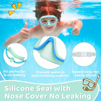 🏊‍♀️ Buy 1 Get 1 Free🏊‍♀️-HD children's large frame waterproof and anti-fog swimming goggles