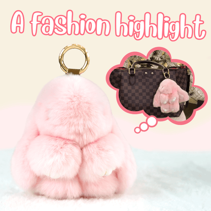 Handmade Plush Bunny Keychain with Metal Tin Box, Gift Options for Birthday Easter