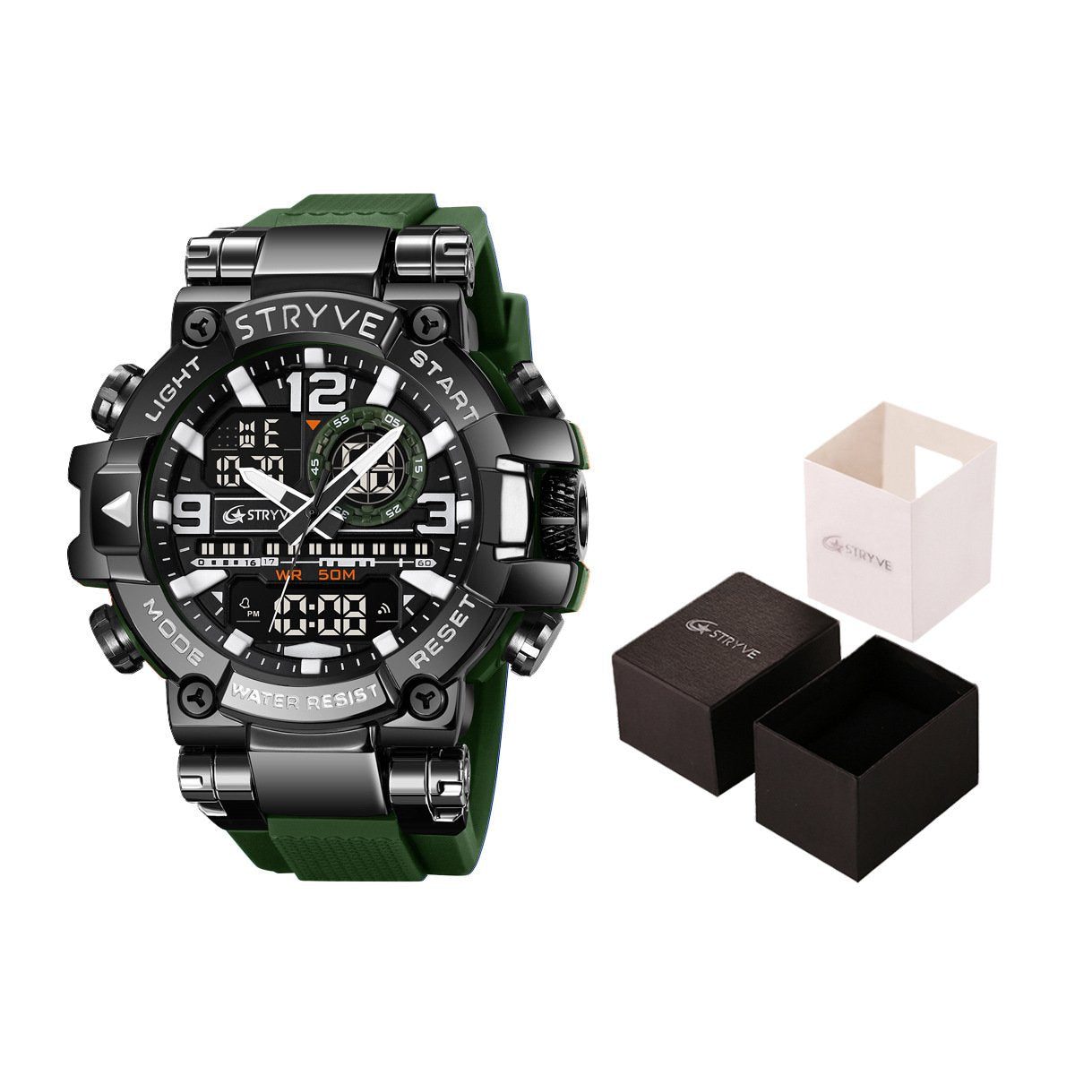 🔥Colourful Men's Digital Sports Waterproof Dual-Screen Electronic Watch