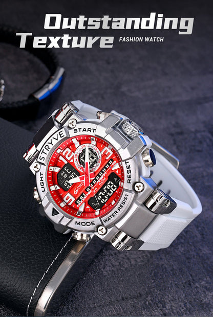 🔥Colourful Men's Digital Sports Waterproof Dual-Screen Electronic Watch