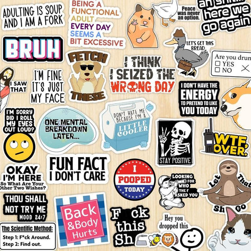 ✨This Week's Special Price $15.99!Set of 130 Pcs Funny Saying Stickers